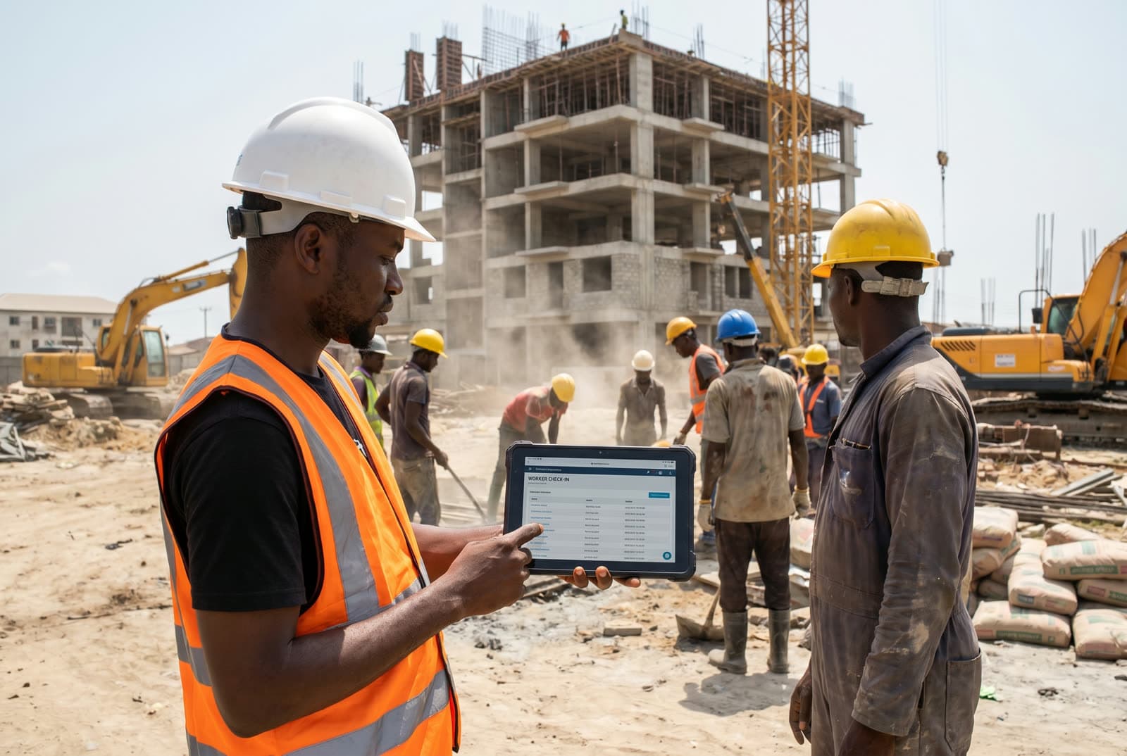 Construction & Engineering using Usetimio check-in